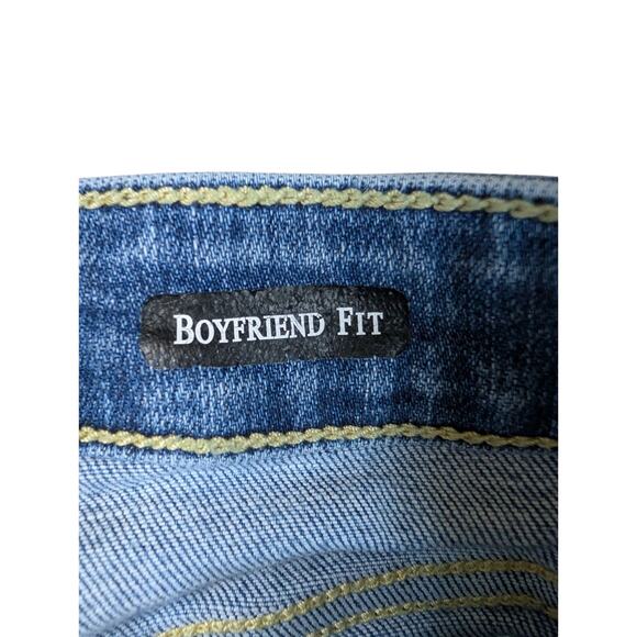 JUDY BLUE Boyfriend Fit Womens 7/28 Blue Denim Light Wash Distressed - Picture 8 of 11